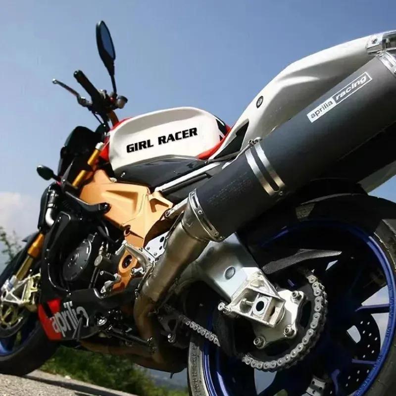 GIRL RACER Aufkleber für Auto, Auto-Fenster, abnehmbare Vinyl-Aufkleber, ölbeständige Dekoration, Motorrad-Kraftstofftank-Verkleidung, Zeichen für Fahrerin