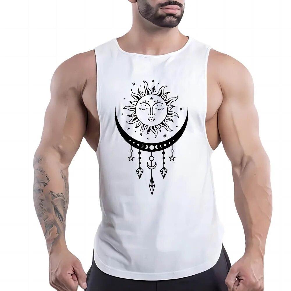 2023 Summer Crewneck Daily Casual 2d Printed Sport Multi-Color Vest Comfortable Top Comfortable Lightweight Quick-Drying Top