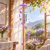 Dolphin Butterfly Wind Chime Metal Tubes Window Ornaments Home Decor Flower Hanging Decor  Garden