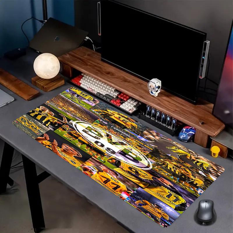 Borussia Dortmund Druck Mauspads, Anti-Rutsch Schreibtisch-Tastaturmatte, für PC Laptop Gaming Arbeiten Tägliche Nutzung, Coole Festival Überraschungsgeschenk