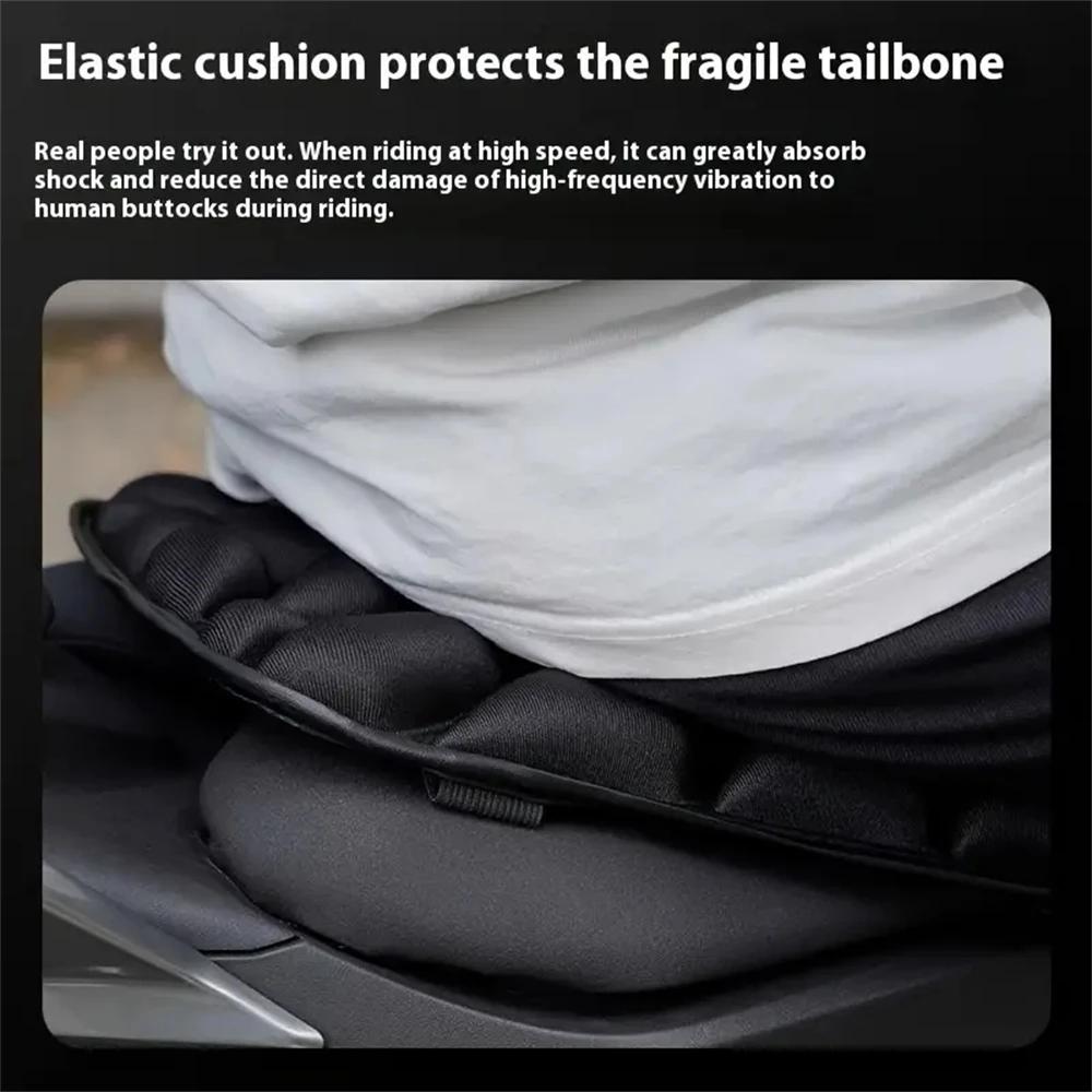 2pcs/set Motorcycle Fit for Seat Pad 3D Comfort Gel Cushion Fit for Seat Breathable Universal Shock Absorbing Fit for Seat Cover