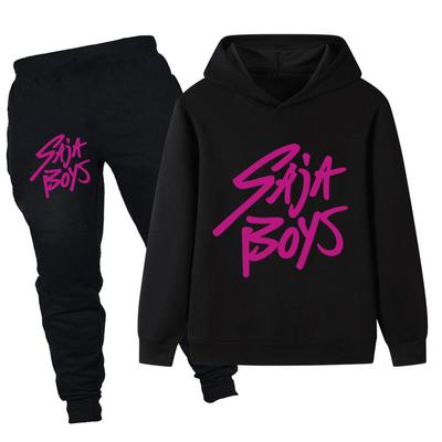 PB1205 Kinder Jungen Mädchen Kpop Mira Zoey Rumi Sajaboys Print Langarm Kapuzenpullover Hose Hosen Kleidung Sets