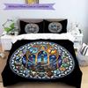 Mythology Symbols Pattern Bedding,Quilt Set Quilt Cover Pillowcase Home Birthday Gift (1*duvet cover+2*pillowcase,without core)