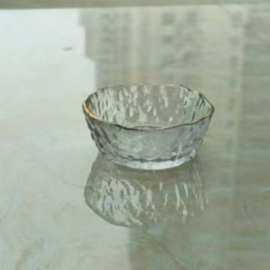 Japanese Crystal Glass Kung Fu Tea Cup with Gold Painting - Small Tasting Bowl