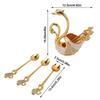 7PCS Decorative Swan Base Swan Dinnerware Set Swan Tableware Holder  For Stirring Mixing