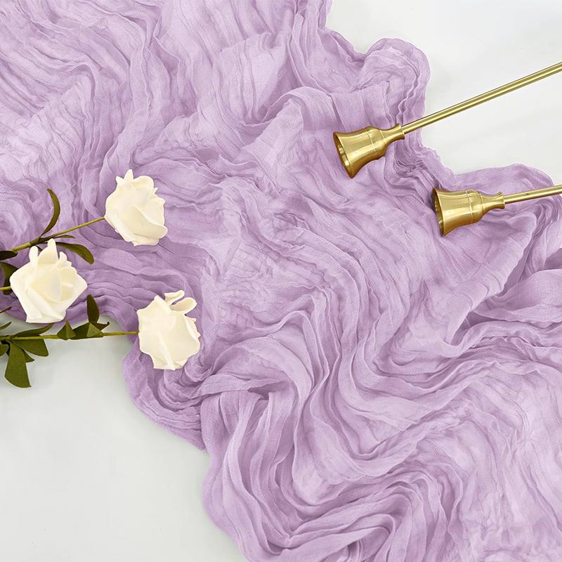 Beige Table Runner Gauze Cheesecloth Rustic Sheer Boho Wedding Decoration Tablecloth Baby Shower Christmas Birthday Party Decors