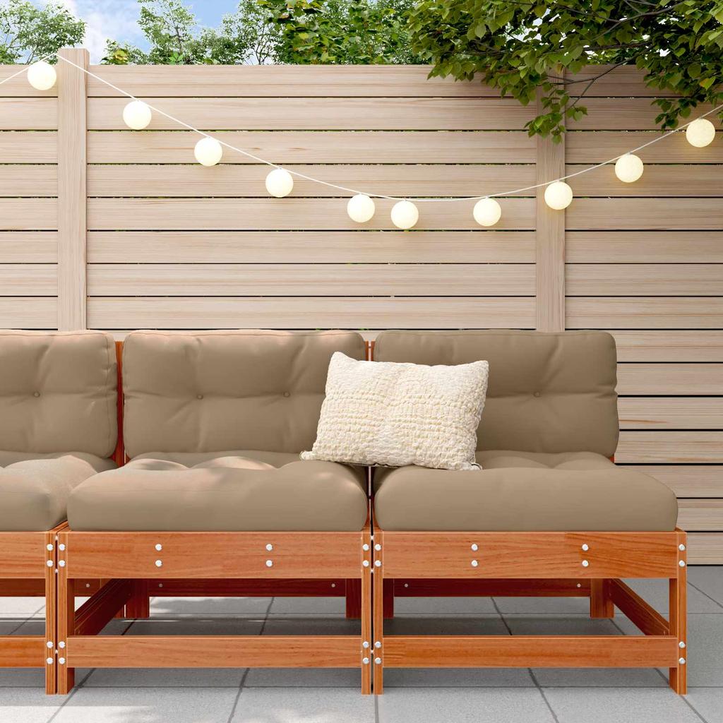 Garden Center Sofa Solid Pine Wood Wax Brown