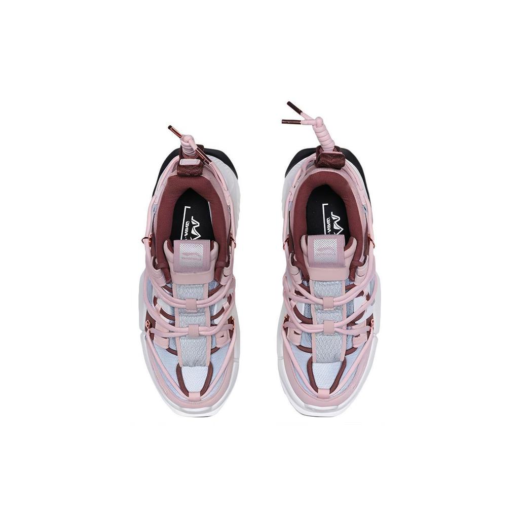 Li Ning Pangu, Cherry Blossom Abrasion Resistant Breathable Low top Casual Shoes Women's Rose Umber AGLQ182-2