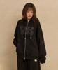 Waikei Yk Applique Dot Zip-Up Hoodie Black