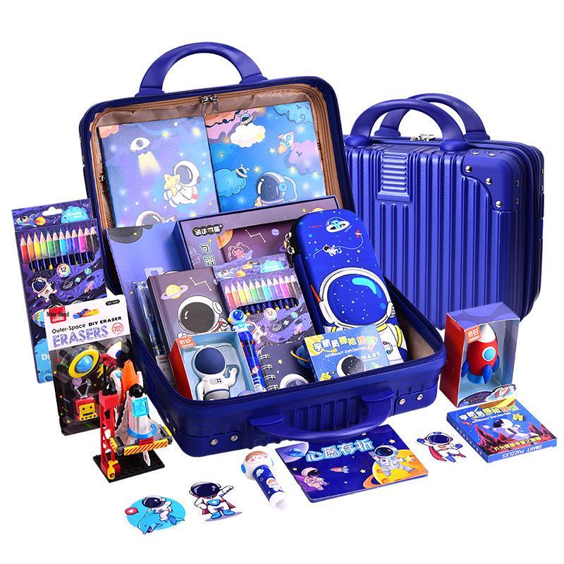 Kids' Astronaut Stationery Gift Set: Cartoon Birthday Party Favor and Student Reward Box