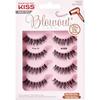 Lashes - Kiss - Pixie 02 - 4-pair Multipack - Full Volume - Glue Included - Black