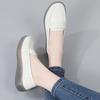 Women Black Moccasins Driving Shoes Flats Casual Nurse Shoes Loafers Simple Soft White Office Shoes Large Size
