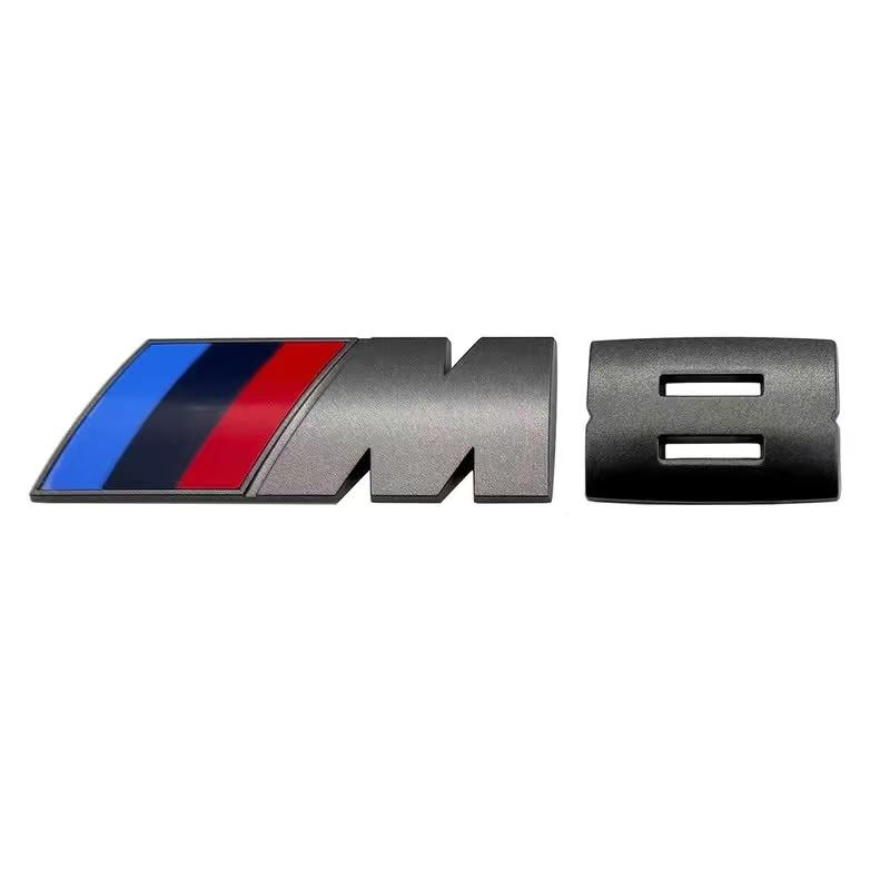 5,5 cm för M-logotyp ny grå ABS-dekal bakluckemärke för BMW M330i M340i M430i M440i M530i M540i M550i dekorationstillbehör.