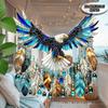 8in 2D Bald Eagle Dream Catcher Color Acrylic Window Decor Sunny Day Home Office Garden Yard Artistic Handmade Wall Hanging