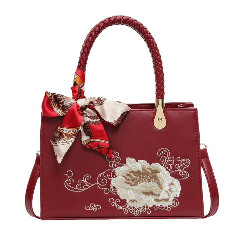 

Высококачественная легкая сумка-тоут класса люкс Женская сумка с вышивкой диагональная сумка-тоут Сумка для женщины среднего возраста Сумка-тоут на одно плечо