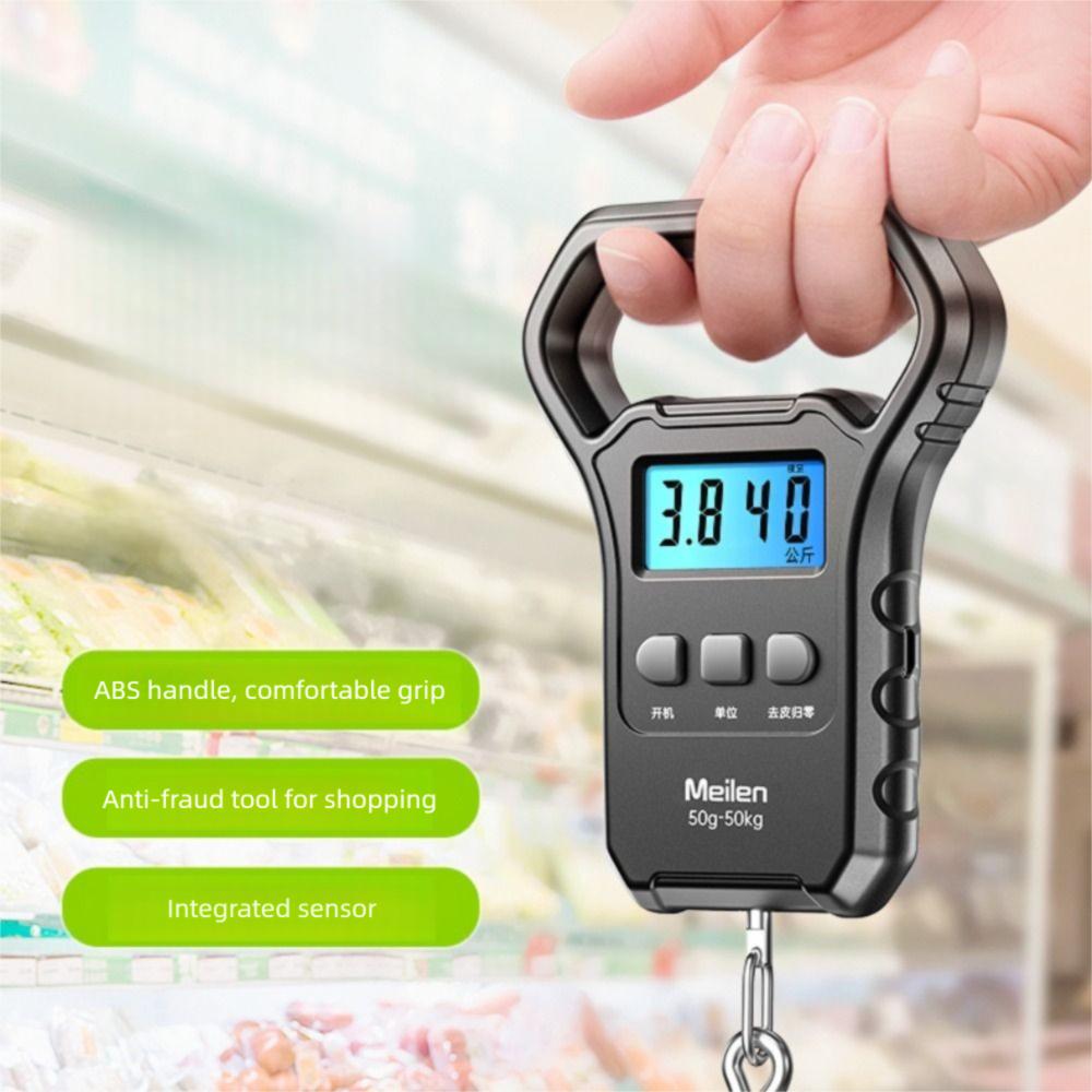 Handheld Luggage Weighting Scales 50kg Digital Fish Scale Electronic Hanging Scales Travel