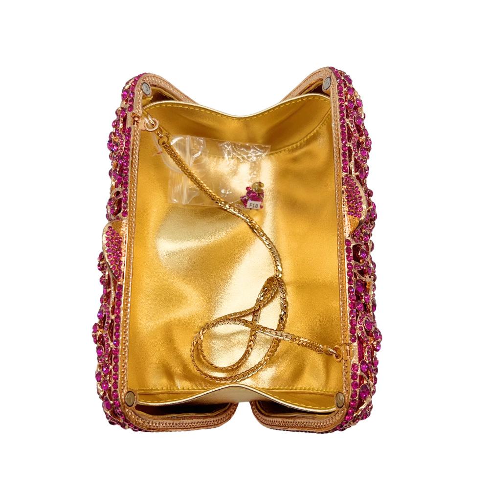 Tasche Bankett hohle Blume Diamant-Clutch Stein-Clutch