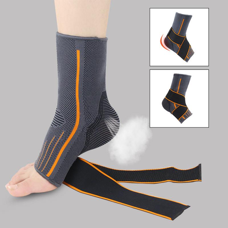 Ankle Brace Straps: Anti-Sprain Velcro Compression Knit Protector for Unisex Sports - Running & Basketball Warmth