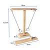 Rubonarie Wooden Ring Toss Game, Party Tabletop Competitive Hoop Game (Brown)