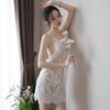 Sexy Pajamas New Sexy Underwear Women Tease Backless Transparent Plus Size Suspender Lace Eyelash Nightdress