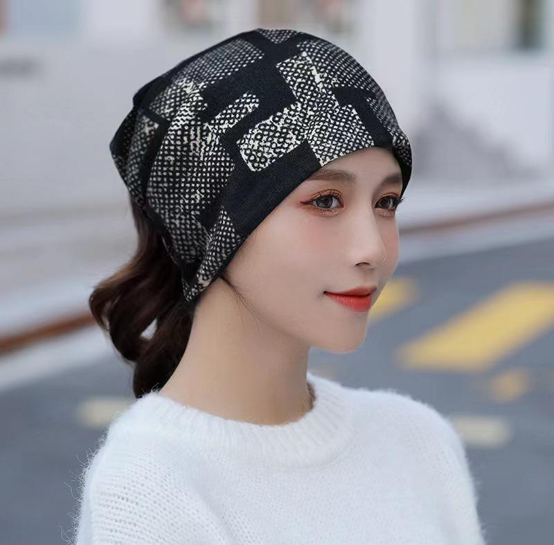 Fashion Double Head Cap Bib Twist Cap Multi-Functional Printed Scarf Cover Cap Neck Cap Face Mask Headscarf Cap C081