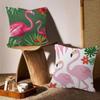 Summer-Themed Flamingo  Tropical Leaf  Decorative Pillowcase Square Pillowcase Home Office Decorative Cushion Cover