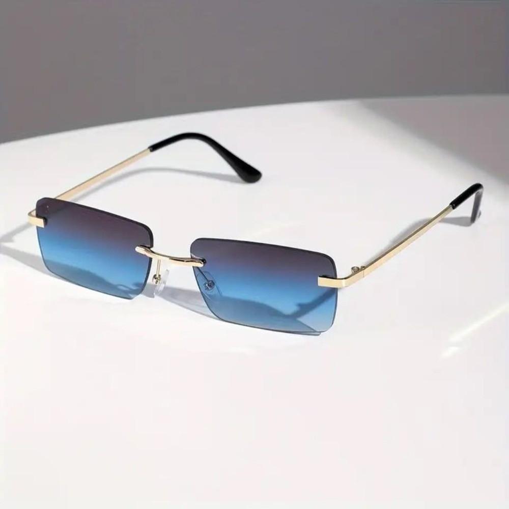 Lightweight Frameless Sunglasses Vision Care UV400 Eyewear Fashion Beachside Sun Glasses  Selfie