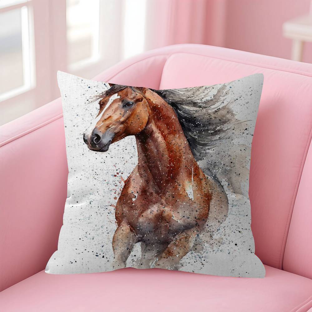Modern Minimalist Animal Horse Pillow Cushion Cover Pillowcase Living Room Sofa Home Decor Customized