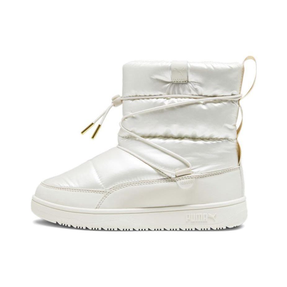 Puma Warm Shock Absorbing Comfortable Versatile Short Snow Boots Women Boots Snow-White 393931-02