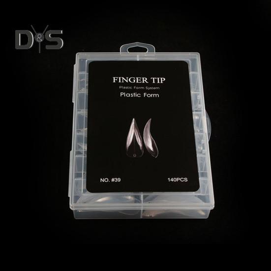 140 Pcs Stiletto Fake Nails Press On Clear Fake Fingernails Nail Extension False Nails Pre-shape Nail Tips for Full Cover Nail Art DIY Salon