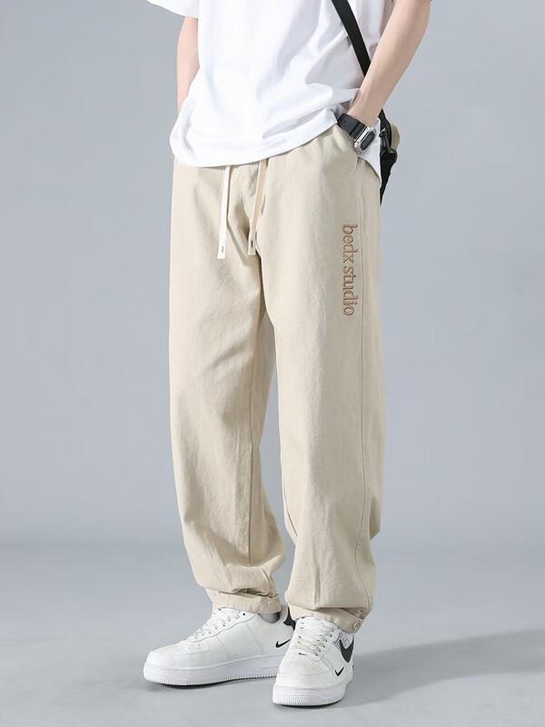 Dingfengbaoluo Men's Loose Fit Workwear Casual Pants