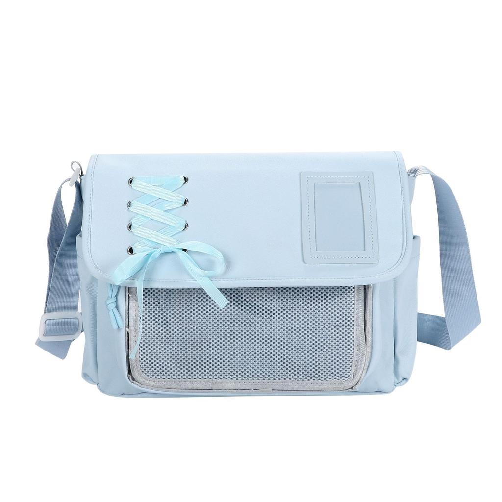 Harujio Ita Bag, Cute Shoulder Bag, Transparent, Stylish, Available In Black, White, and Light Blue, Perfect for Oshikatsu Plush Toys, Popular, Cute,