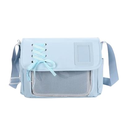 Harujio Ita Bag, Cute Shoulder Bag, Transparent, Stylish, Available In Black, White, and Light Blue, Perfect for Oshikatsu Plush Toys, Popular, Cute,