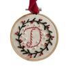 DIY Embroidered Christmas Ornaments Personalized Initial A–Z Monogram Embroidery Set Mini Handmade Christmas Embroidery Kit for Beginners