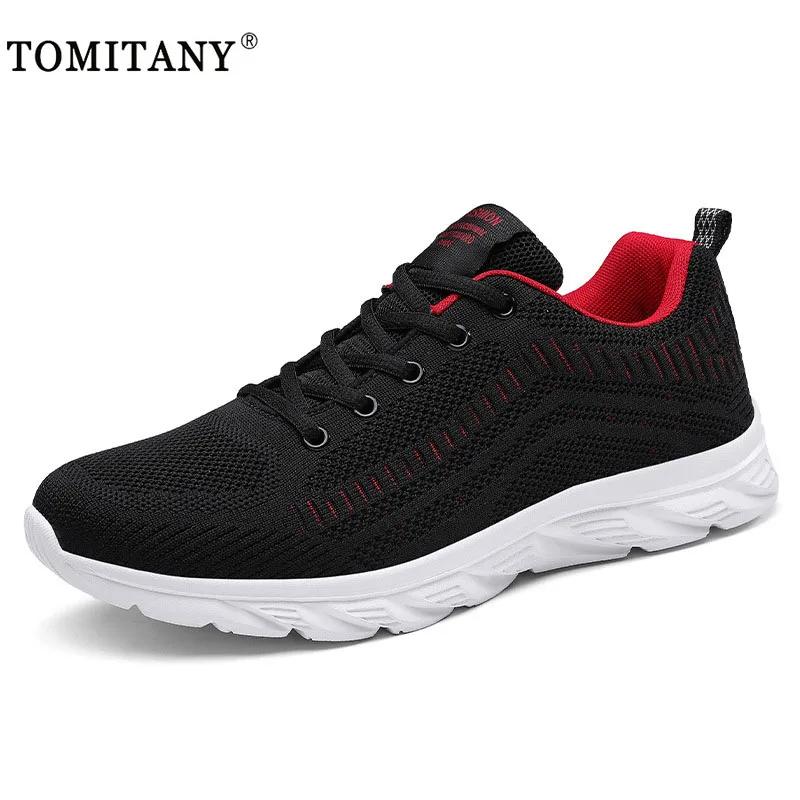 Men Sneakers New Breathable Lace Up Men Mesh Shoes Fashion Casual No-Slip Light Men Running Sport Shoes Tenis Masculino