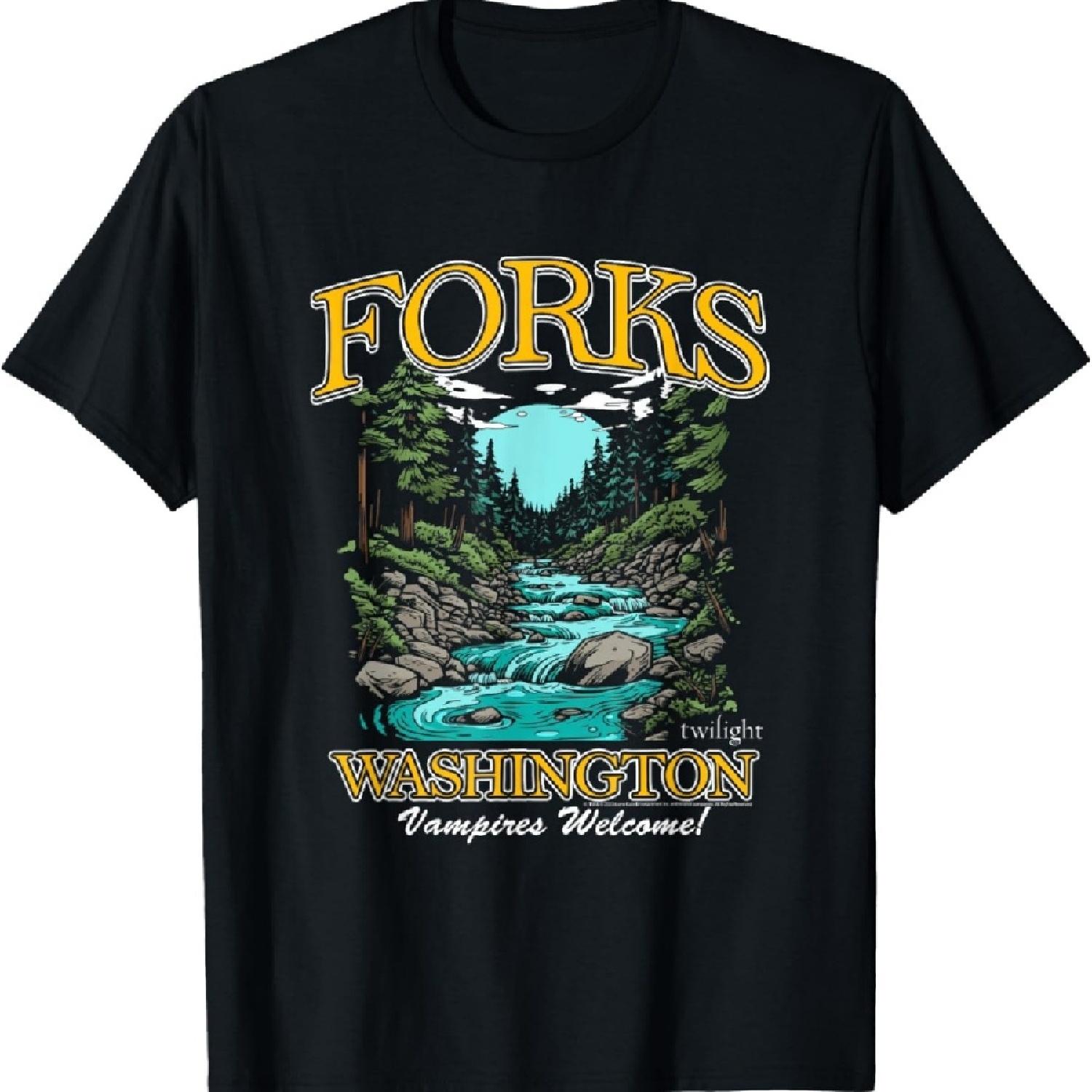 

Футболка Forks Washington Vampires Welcome XXXXXL чёрный