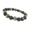Bracciale da Polso con Perline 3 Colori Uomo Donna 10mm Pietre Perle Unisex Braccialetto Gioiello da Polso