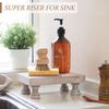 EOSAHR Farmhouse Riser for Room Decor : Decorative Pedestal Stand For Display Your Home Decorations and Uniquely Soap Stand - Rustic Bathroom Counter