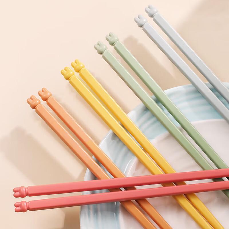 BoBao Lucky Rabbit Antibacterial Alloy Chopsticks Set