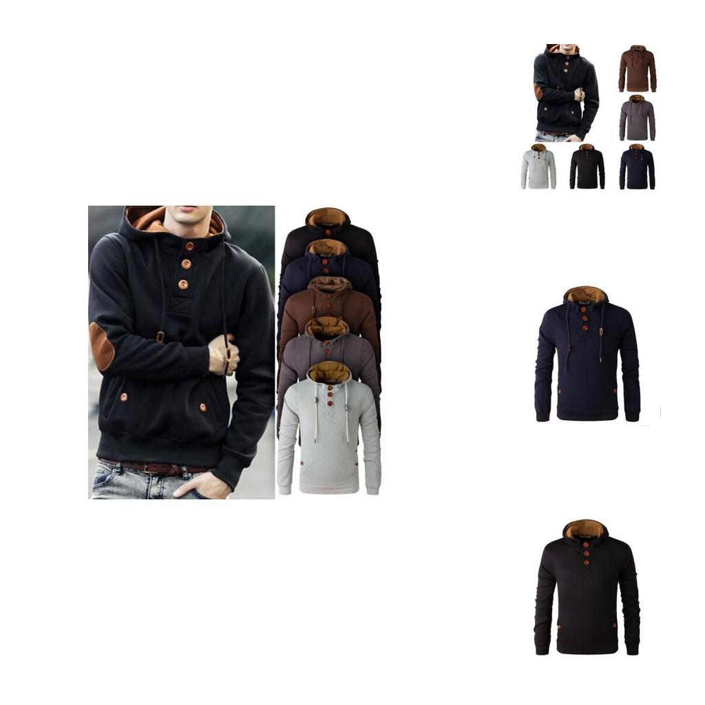 Men's Winter Cowl Neck Hooded Sweatshirt Coat Jacket For Ultimate Comfort And Style