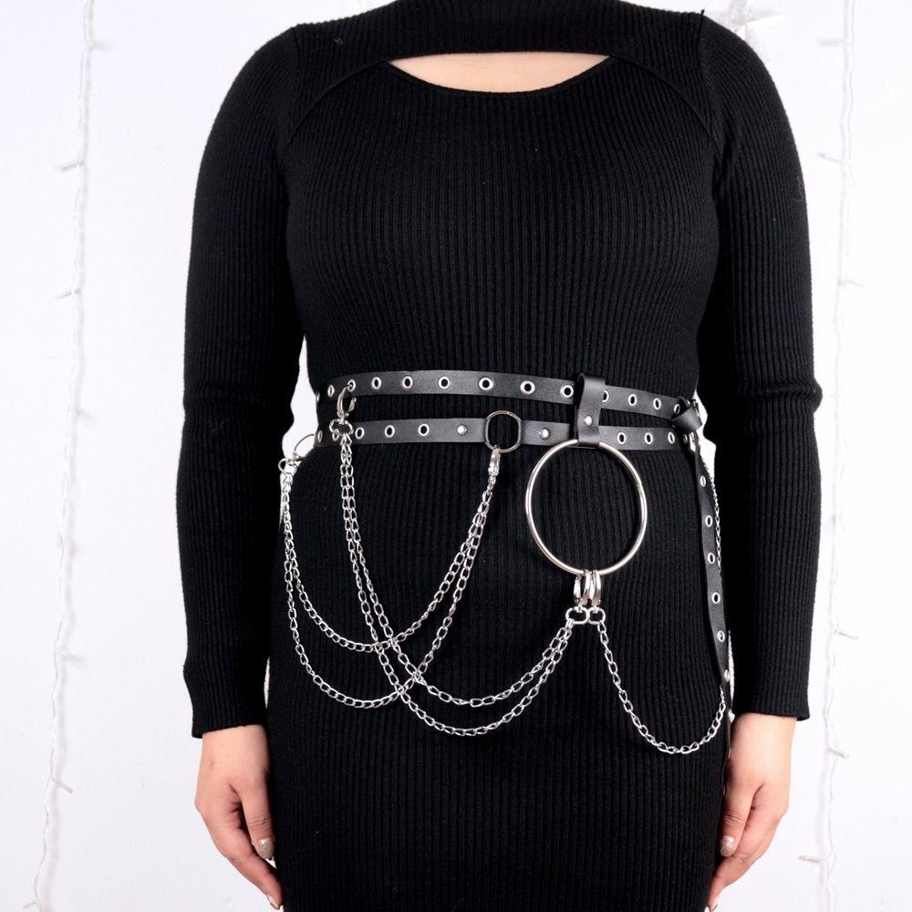 Extended PU Leather Belt JK Dress Waist Chain Fashion Women Waist Belt Girls