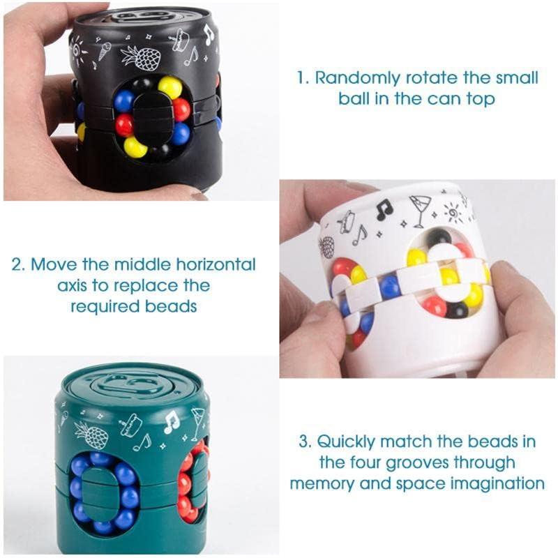 Magiczna Fasola Puszka Kostka Puzzle, Magiczna Kostka I Fidget Spinner, Obrotowa Zabawka Fidget Cube