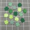 30pcs Green and Glitter Four-Leaf Clover Patches,Dual-Sided, DIY Crafts, Pet Accessories,Shoe and Hat Decorations,craft Supplies