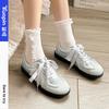 Silver German training shoes women's spring and autumn new shoes lace little white shoes niche retro women's shoes versatile board shoes