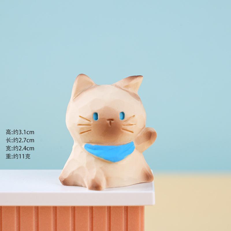 6pcsSet Cartoon Cute Cat Action Figures Creative Trendy Toys Office Home Desktop Decoration Model Birthday Surprise Gifts
