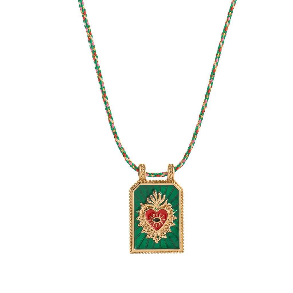 Fashion, Simple and Colorful Love Tarot Card Pendant Necklace for Women In Europe and America