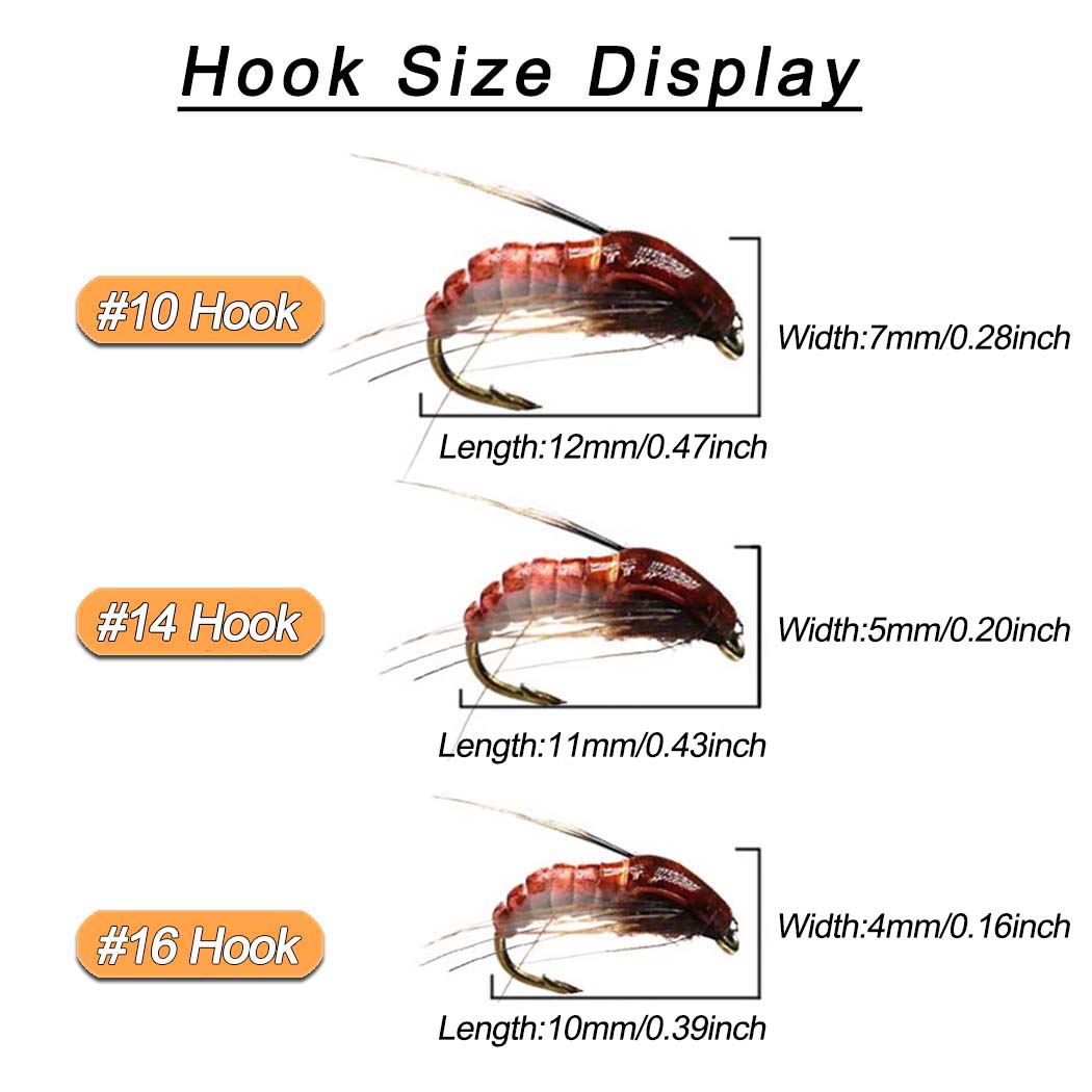 1/3 шт. нимфа Scud Fly Bug Форель Рыболовные мушки Искусственные насекомые Рыболовная — фото 23