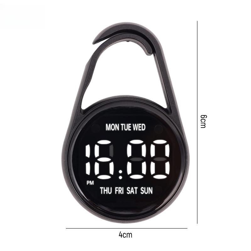 

Round Water Drop Electronic Pendant Watch Mini Portable Digital Wristlet Watch Cute Decorative Hanging Watches for Men Women чёрный