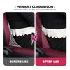 dnsh2 For Mitsubishi Car Logo Suede Seat Non-slip Back Cushion Lumbar Pad Waist Protection Mat Outlander Lancer Cross Colt Xpander
