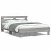 VidaXL Bed Frame with Headboard Sonoma Grey 120x200 Cm 3207432